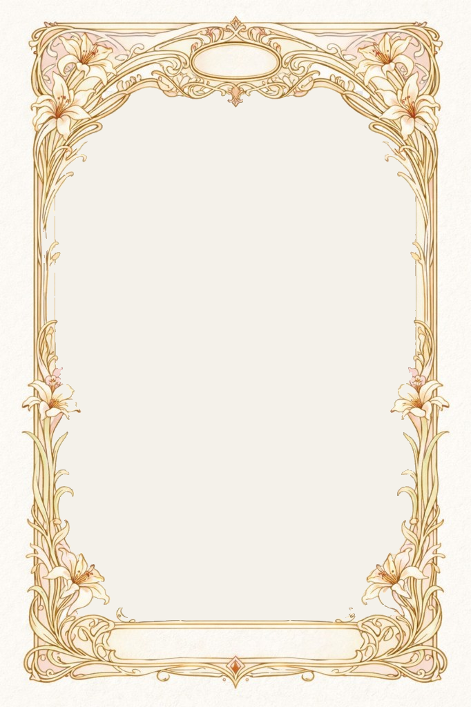 Art Nouveau Lily Border