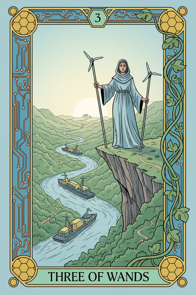 Solarpunk Tarot Template